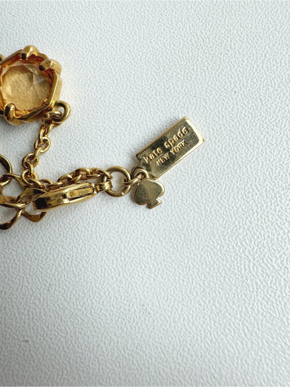 Vintage Kate Spade Gold Geometric Station Necklace - Picture 4 of 4